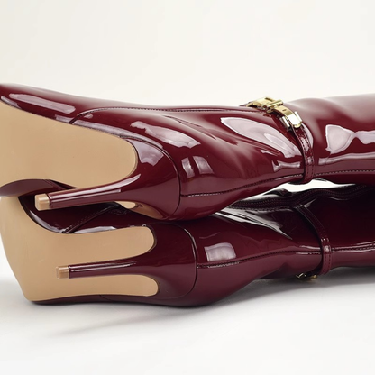 Schnallenstiefeletten Damen | Eleganter Spitzer Zehenbereich 5