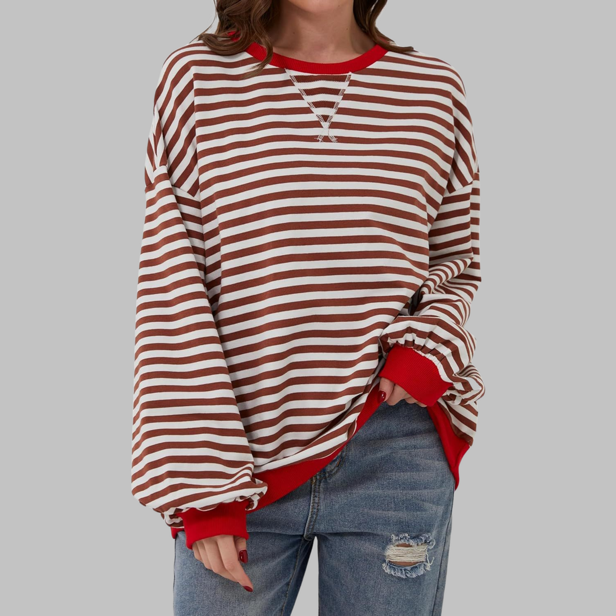 Strickpullover Damen | Gestreift & Bequem 6