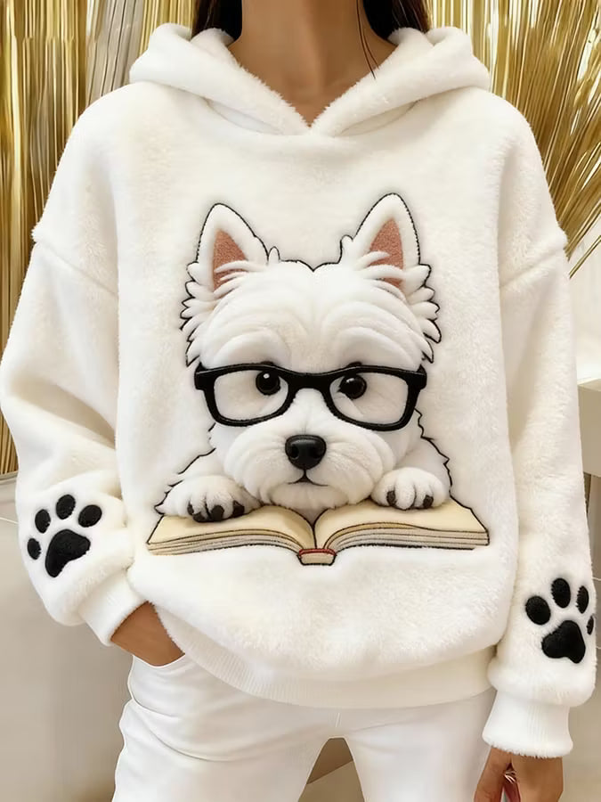 Damen Hoodie Grafik Print Kapuzenpullover Lockere Passform 4