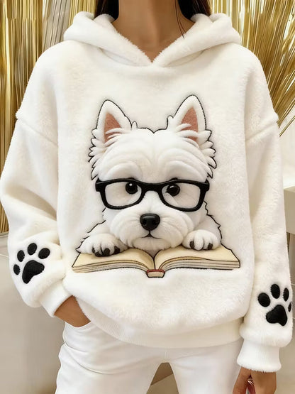 Damen Hoodie Grafik Print Kapuzenpullover Lockere Passform 4
