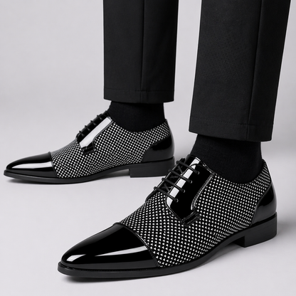 Herren Oxford Schnürschuhe Elegante Spitze Businessschuhe 10