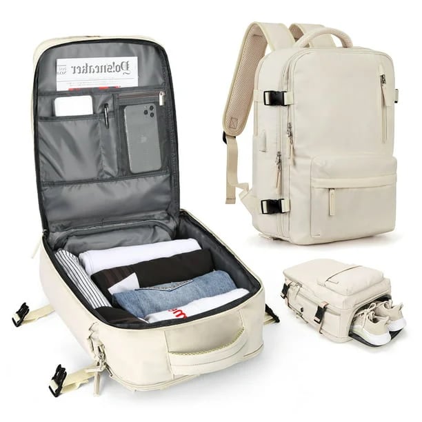Damen Rucksack USB Anschluss Großes Fassungsvermögen 1