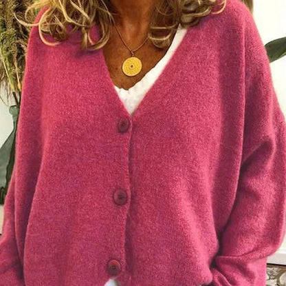 Strickjacke Damen | V-Ausschnitt mit Knopfleiste 13