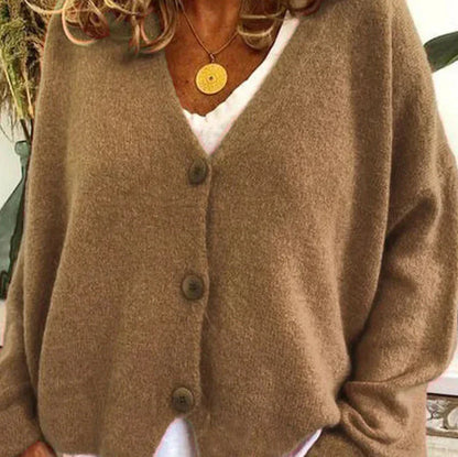 Strickjacke Damen | V-Ausschnitt mit Knopfleiste 1