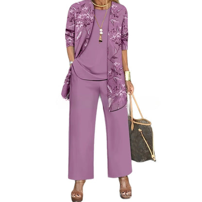 Cardigan Set Damen | 3-teilig mit Weste und Hose 7