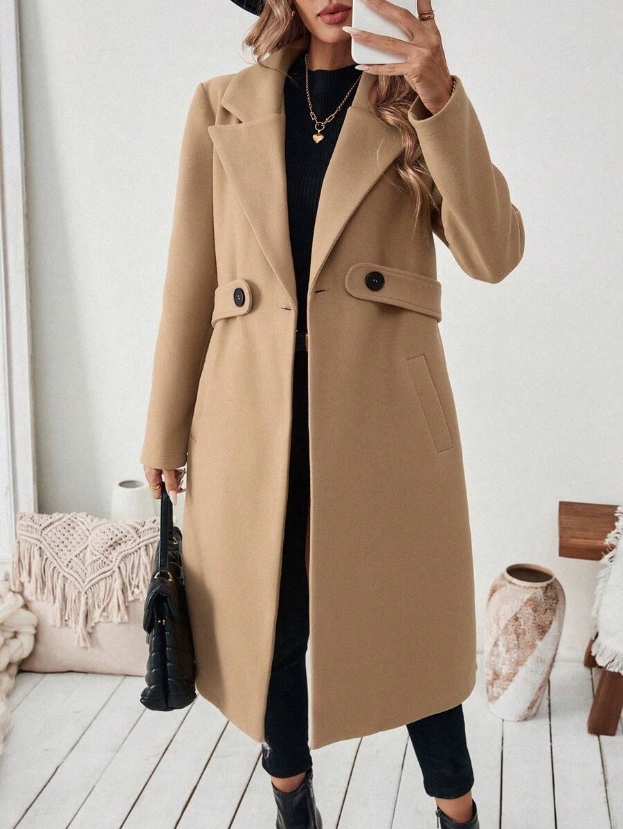 Mantel Damen | Streckender Schnitt mit Revers 10