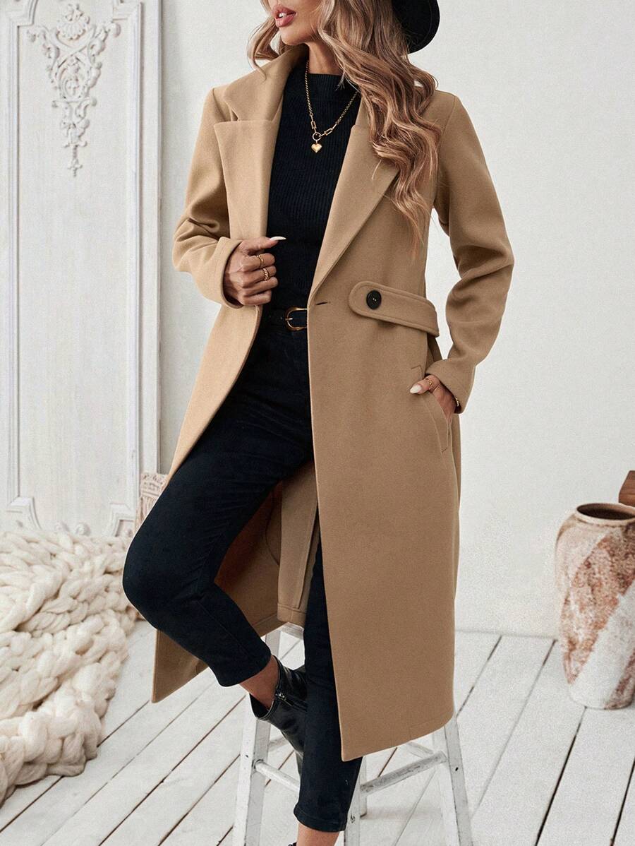 Mantel Damen | Streckender Schnitt mit Revers 7