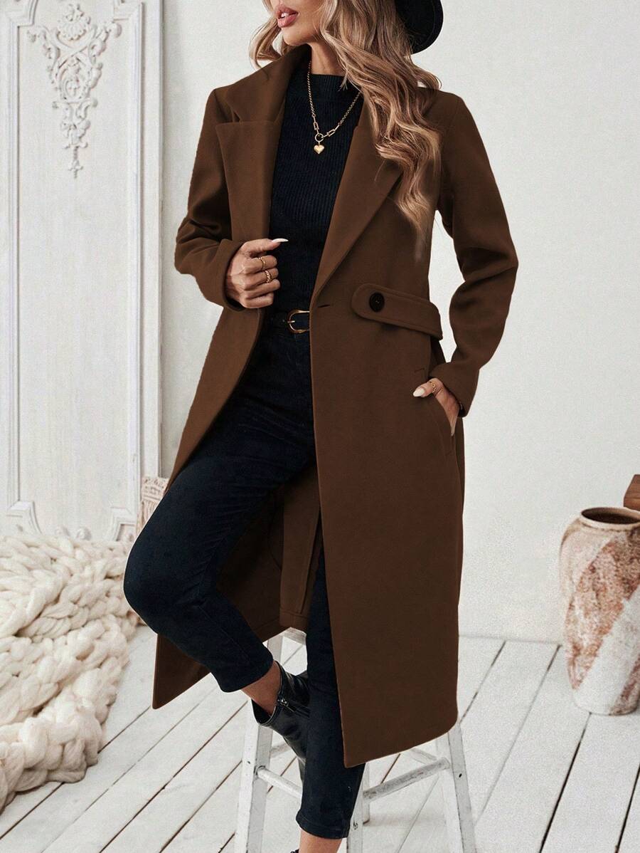 Mantel Damen | Streckender Schnitt mit Revers 12