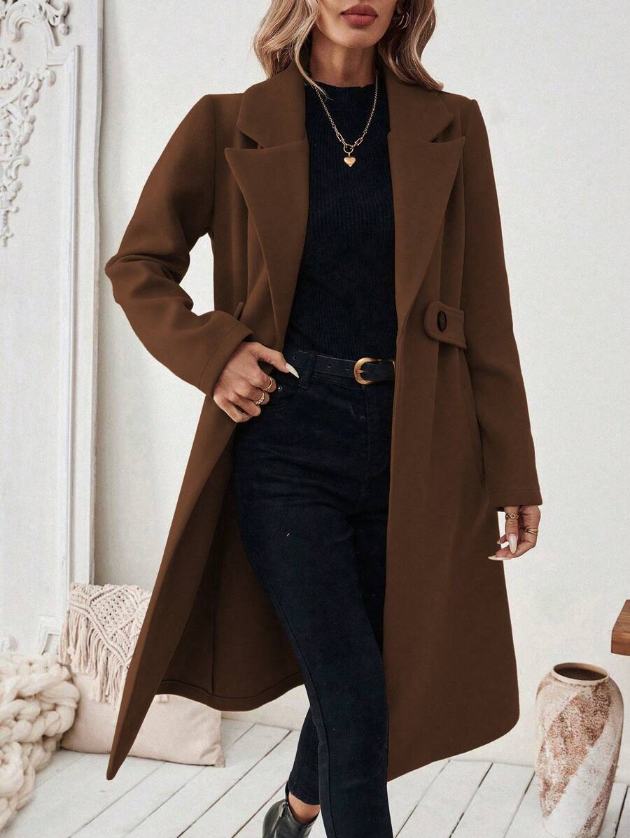 Mantel Damen | Streckender Schnitt mit Revers 15