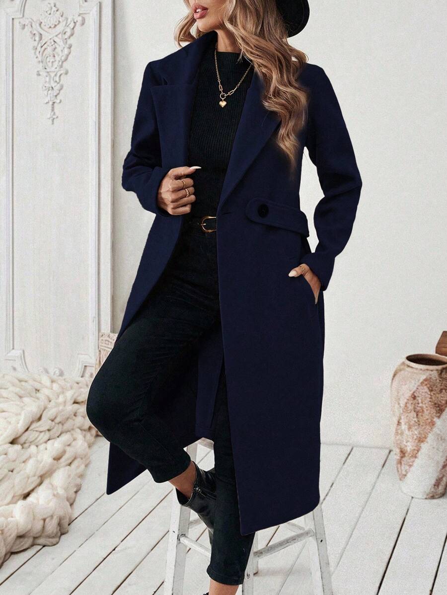 Mantel Damen | Streckender Schnitt mit Revers 27