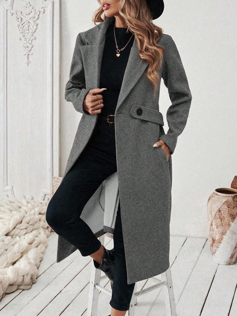 Mantel Damen | Streckender Schnitt mit Revers 22
