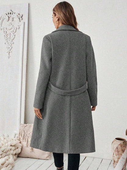 Mantel Damen | Streckender Schnitt mit Revers 23