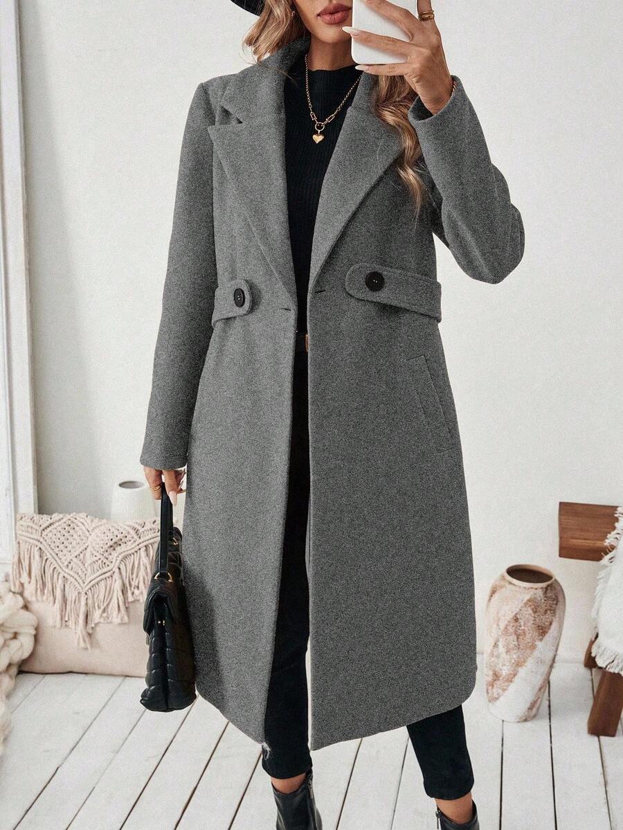 Mantel Damen | Streckender Schnitt mit Revers 24