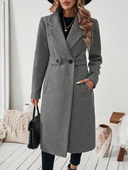 Mantel Damen | Streckender Schnitt mit Revers 4
