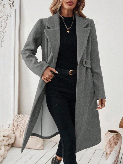 Mantel Damen | Streckender Schnitt mit Revers 26