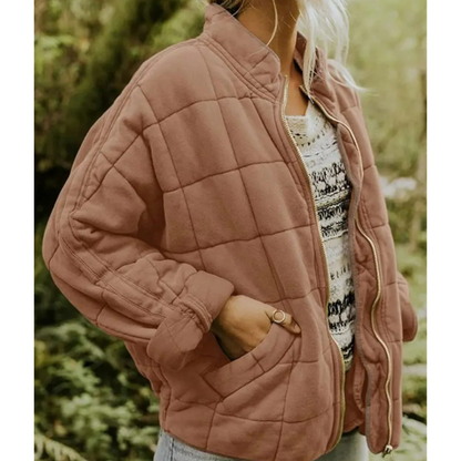 Damen Winterjacke Reißverschluss Winddicht Warm Isoliert 4