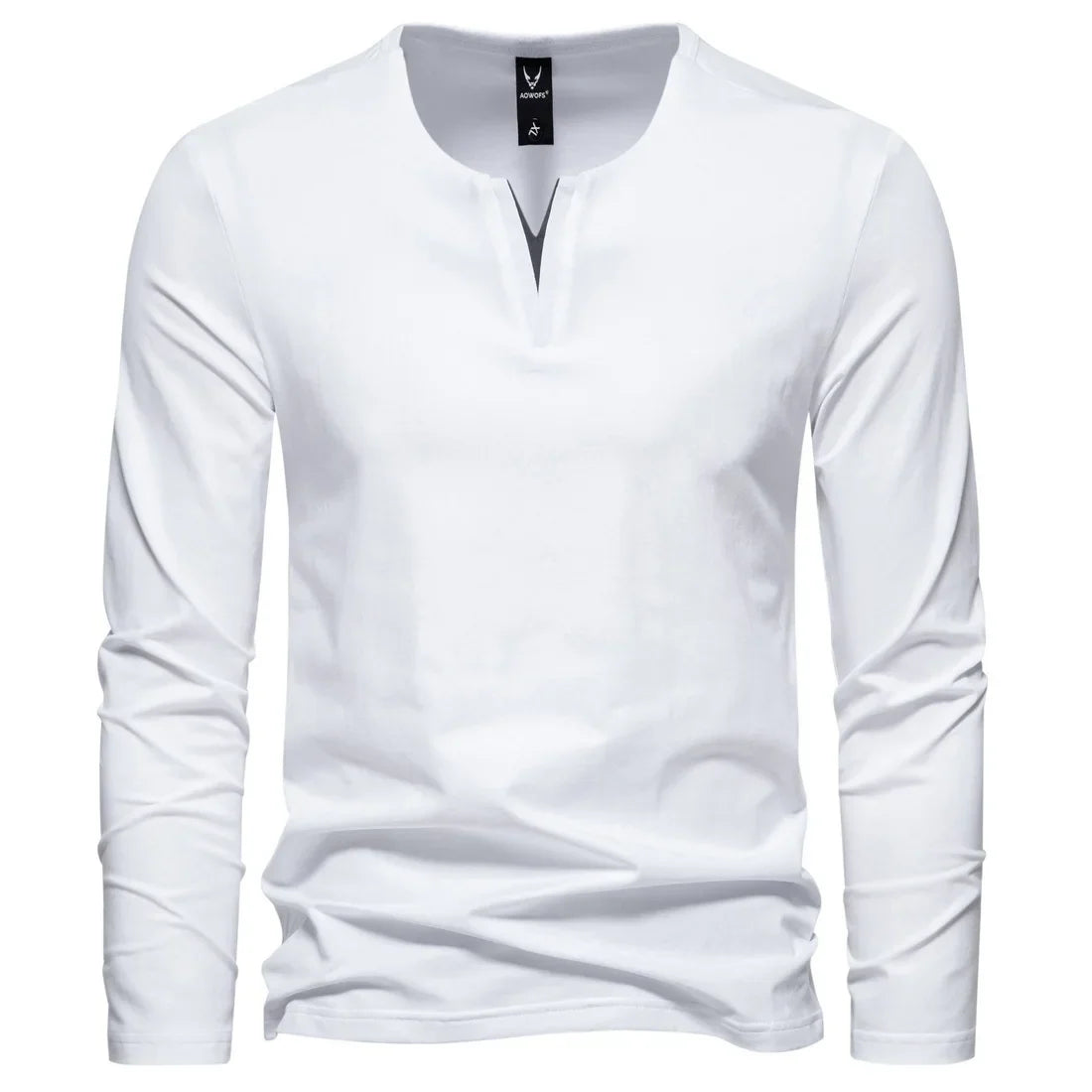 Herren Henley Shirt Langarm Regular Fit Freizeitshirt 1