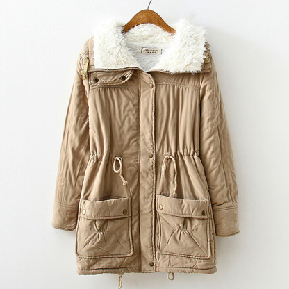 Herren Parka Sherpa-Fütterung Winddicht Winterjacke Warm 1
