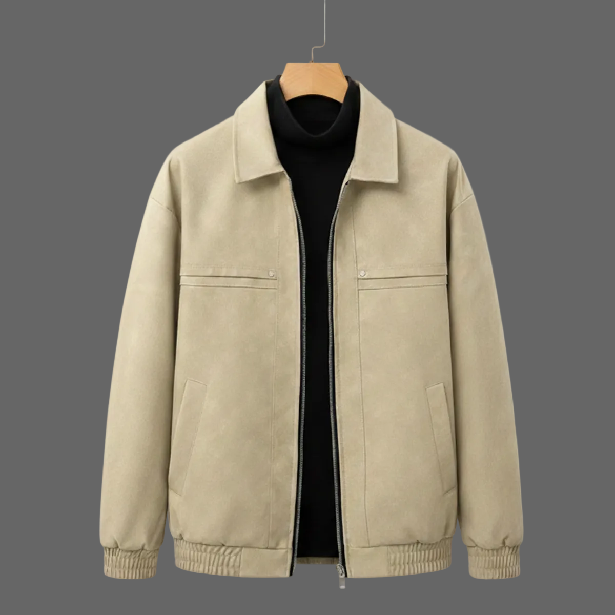 Herren Bomberjacke Strukturierter Kragen Regular Fit 7