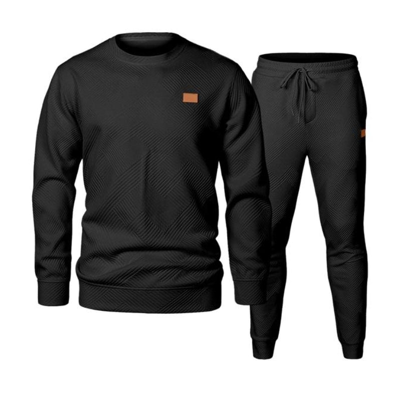 Jogginganzug Herren Set 2-teilig | Strukturiertes Jacquard-Design 1