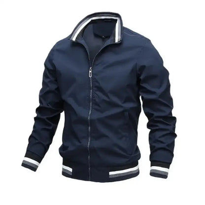 Herren Windbreaker Wasserdicht Bomberjacke Frontreißverschluss 1