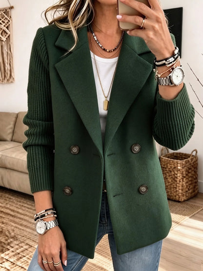 Blazer Damen | Doppelreihig mit Strickärmeln 3