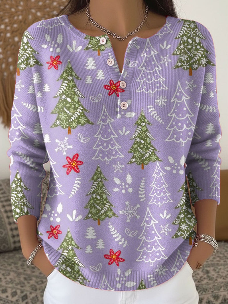 Weihnachtspullover Damen | Mit Knopfleiste 3