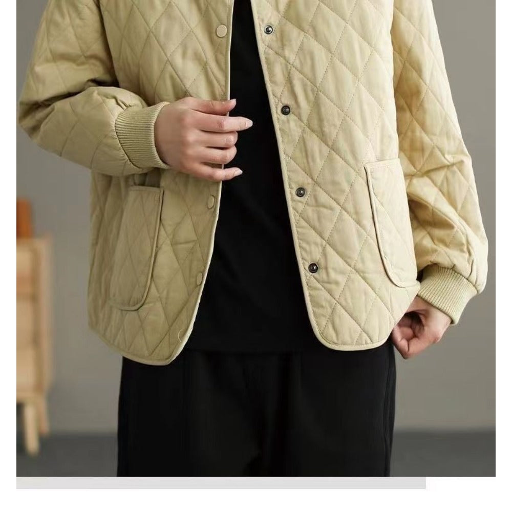 Steppjacke Damen | Knopfleiste & Taschen 10