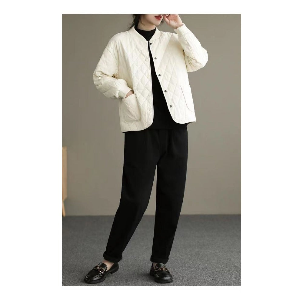 Steppjacke Damen | Knopfleiste & Taschen 6