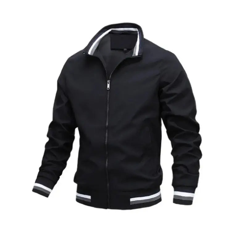 Herren Windbreaker Wasserdicht Bomberjacke Frontreißverschluss 5