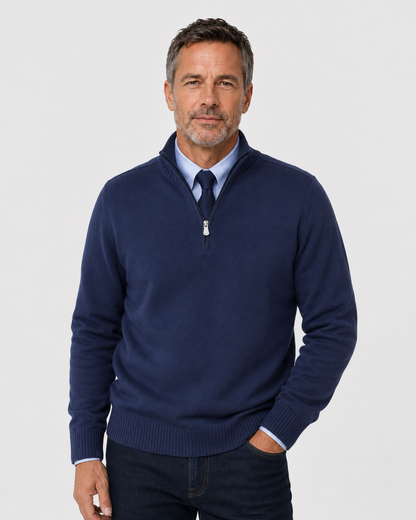 Strickpullover Herren | Mit Viertelreißverschluss & Bequem 9