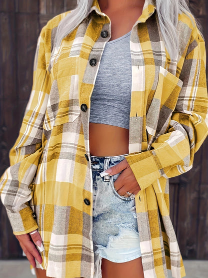Hemdjacke Damen | Karo-Look & Oversize-Fit 2