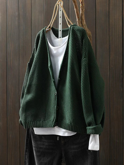 Strickjacke Damen Oversized | Weicher V-Ausschnitt 6