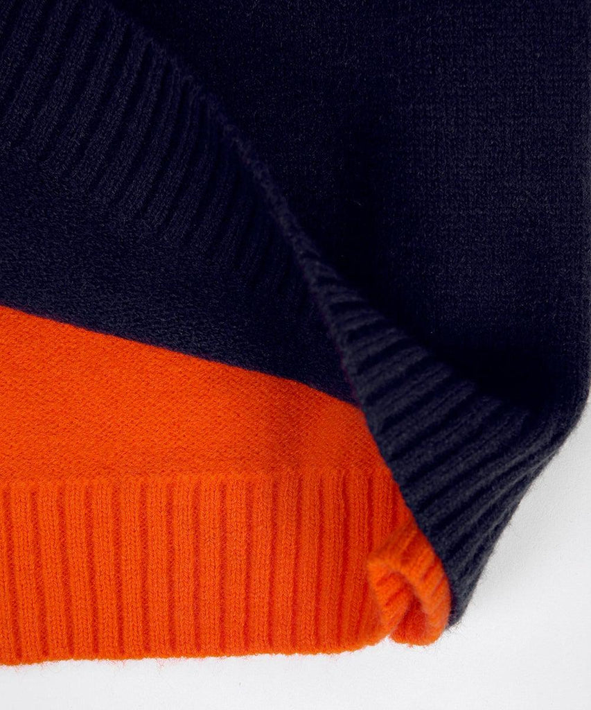 Damen Pullover Retro Streifen Colorblock Strickpullover 9