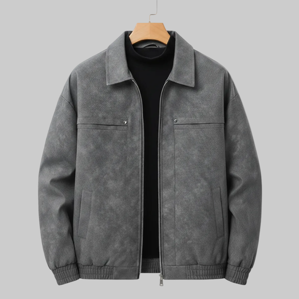 Herren Bomberjacke Strukturierter Kragen Regular Fit 5