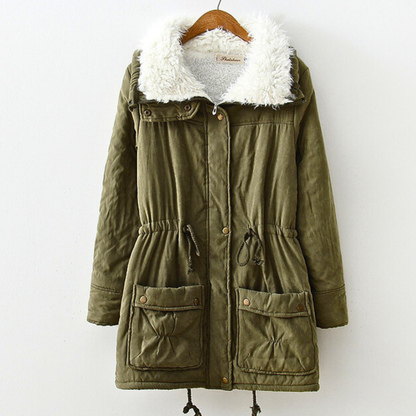 Herren Parka Sherpa-Fütterung Winddicht Winterjacke Warm 2