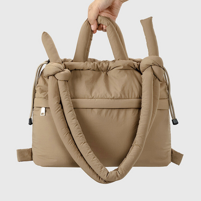 Damen Plüschtasche 2in1 Handtasche Rucksack Gepolstert 3