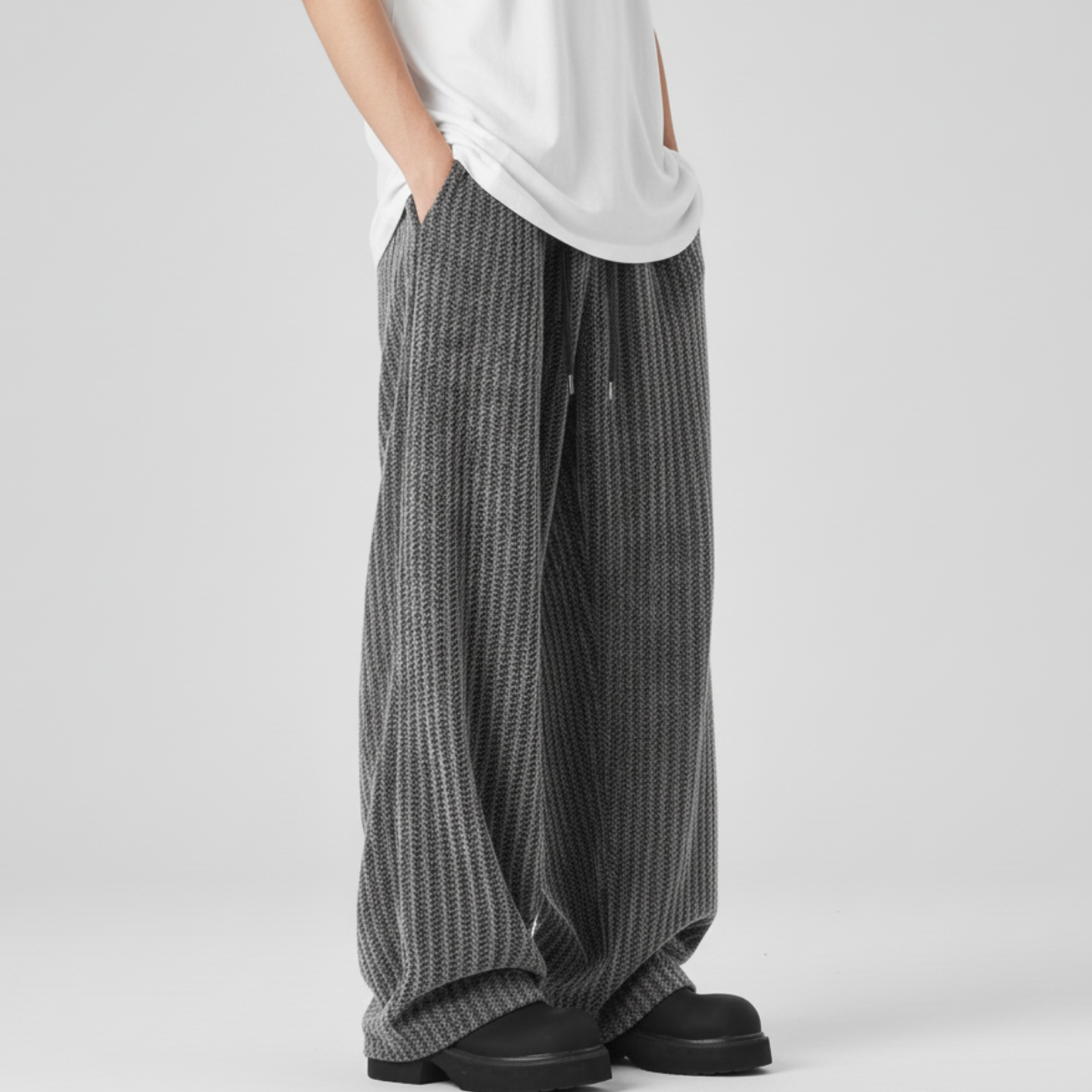 Damen Jogginghose Nadelstreifen Tunnelzug Jogger Hose 1