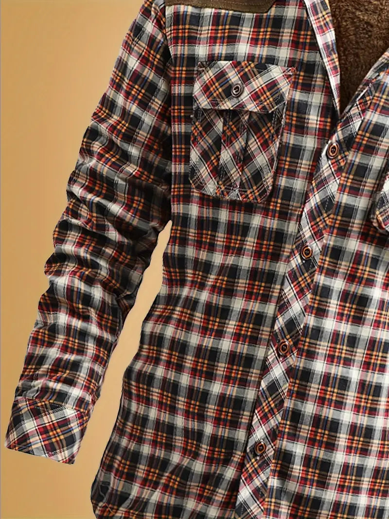 Flanelljacke Herren | Karomuster & Warm Gefüttert 4