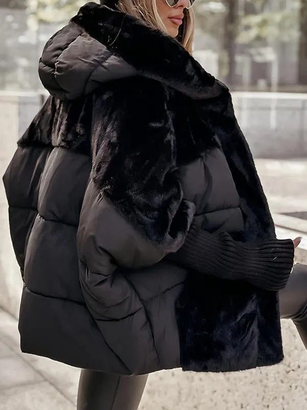 Winterjacke Damen mit Kapuze | Wärmeisolierend & Farbblock Design 15