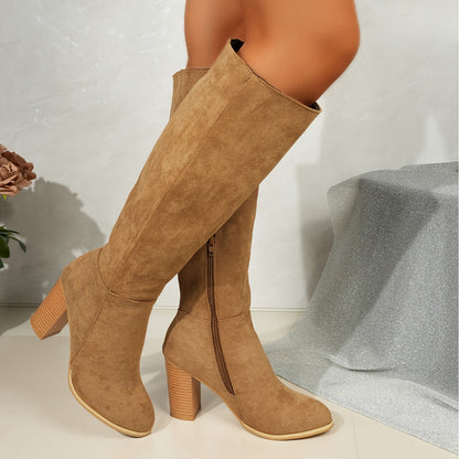 Kniehohe Stiefel Damen | Blockabsatz & Elegante Schuhspitze 2