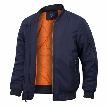 Herren Bomberjacke Reißverschluss Utility-Armtasche 3