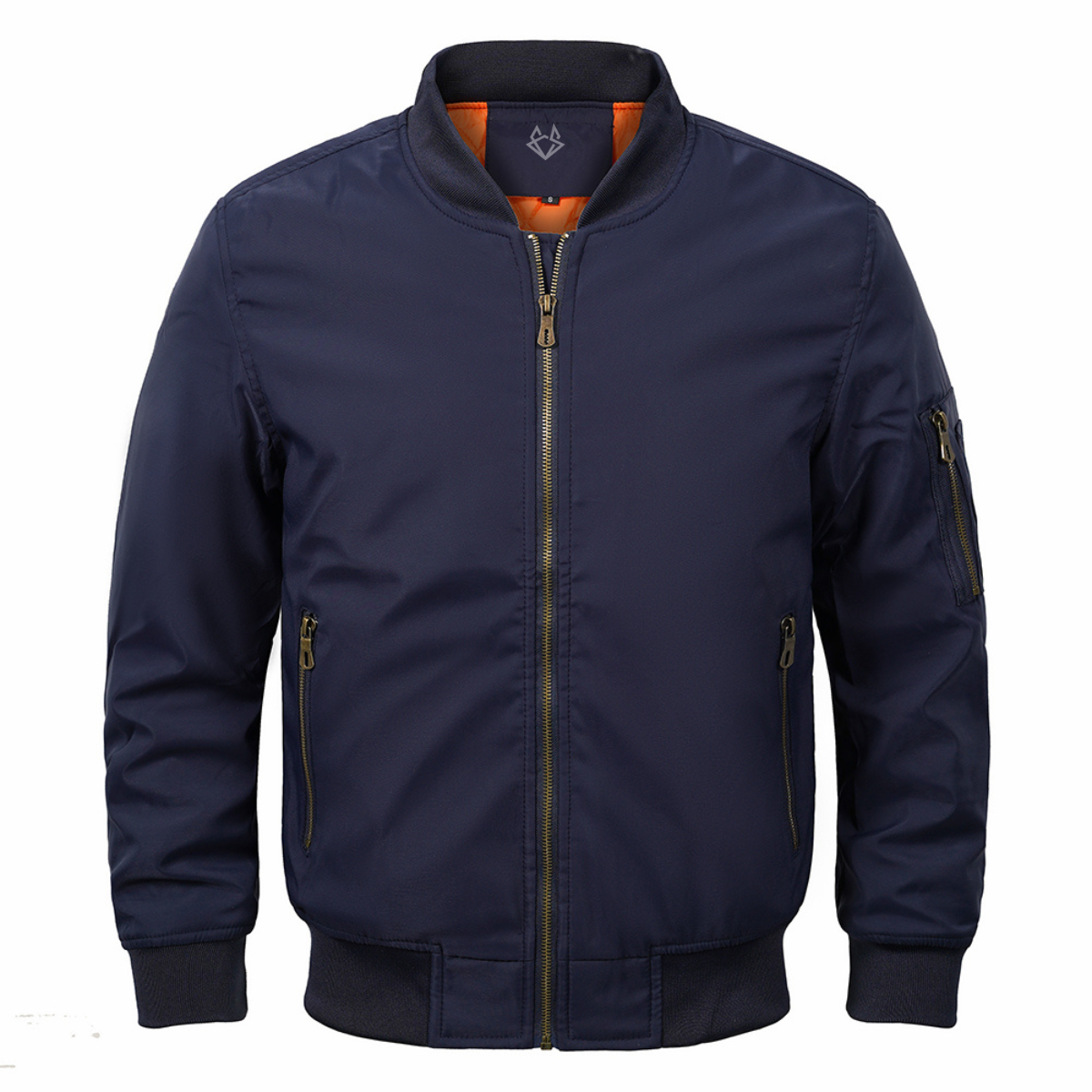Herren Bomberjacke Reißverschluss Utility-Armtasche 1