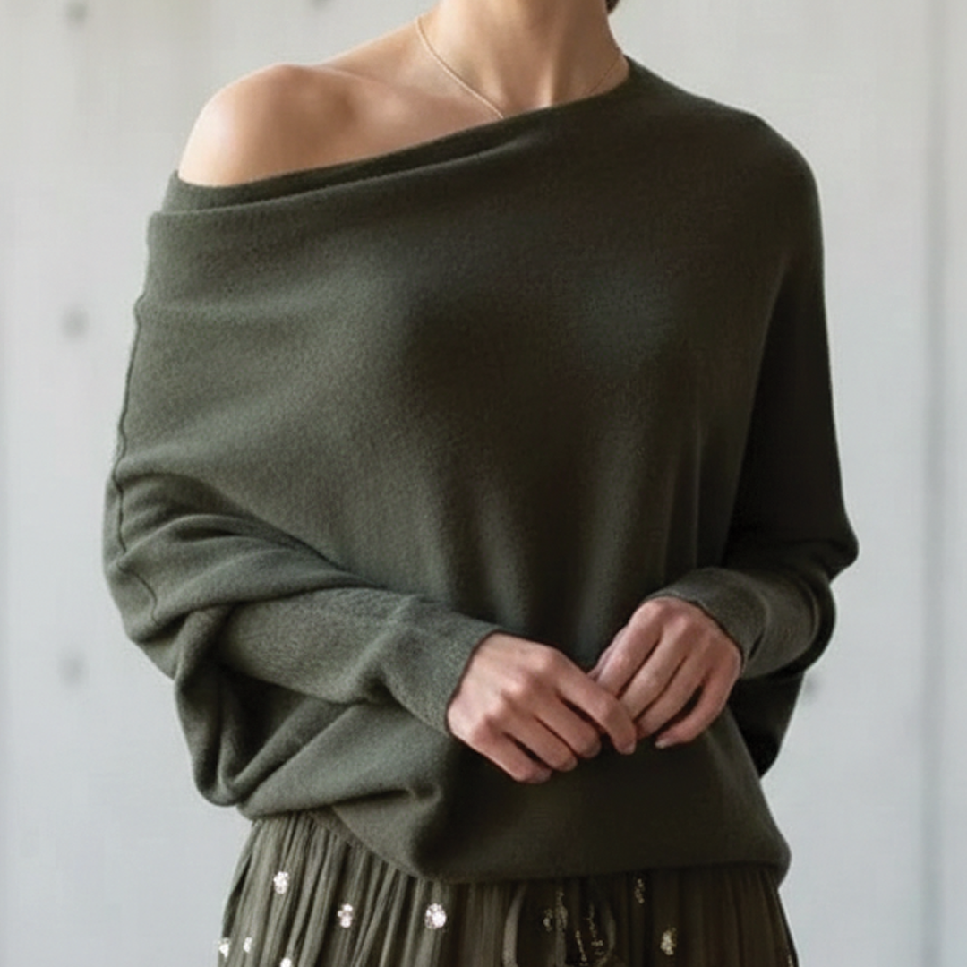 Pullover Damen | Locker Geschnitten & Schulterfrei 5