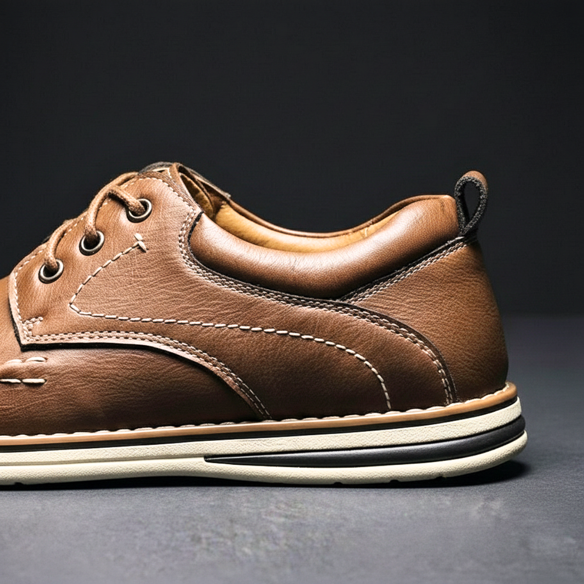 Herren Oxford Schuhe Klassisch Gepolstert Schnürschuhe 3