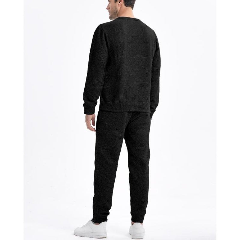 Jogginganzug Herren Set 2-teilig | Strukturiertes Jacquard-Design 3