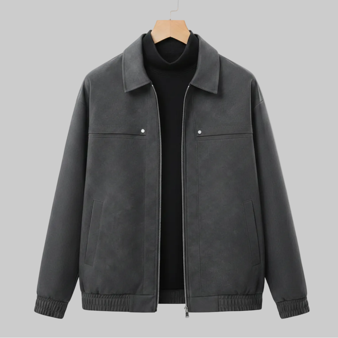 Herren Bomberjacke Strukturierter Kragen Regular Fit 9