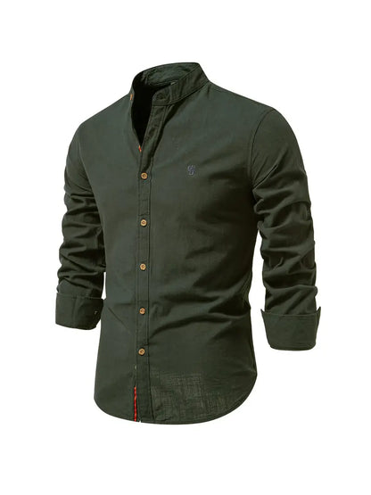 Stehkragen Hemd Herren | Slim Fit & Modernes Design 14