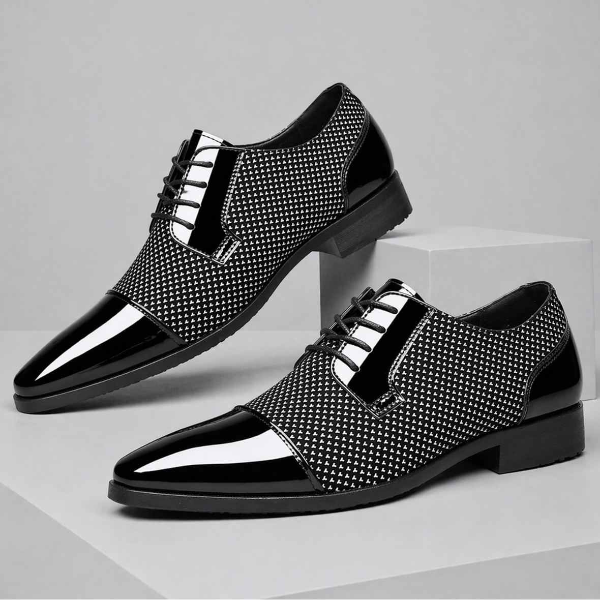 Herren Oxford Schnürschuhe Elegante Spitze Businessschuhe 9