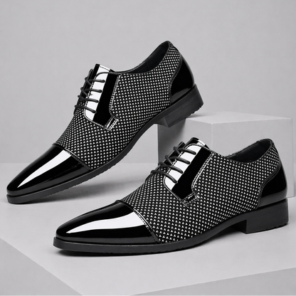 Herren Oxford Schnürschuhe Elegante Spitze Businessschuhe 9